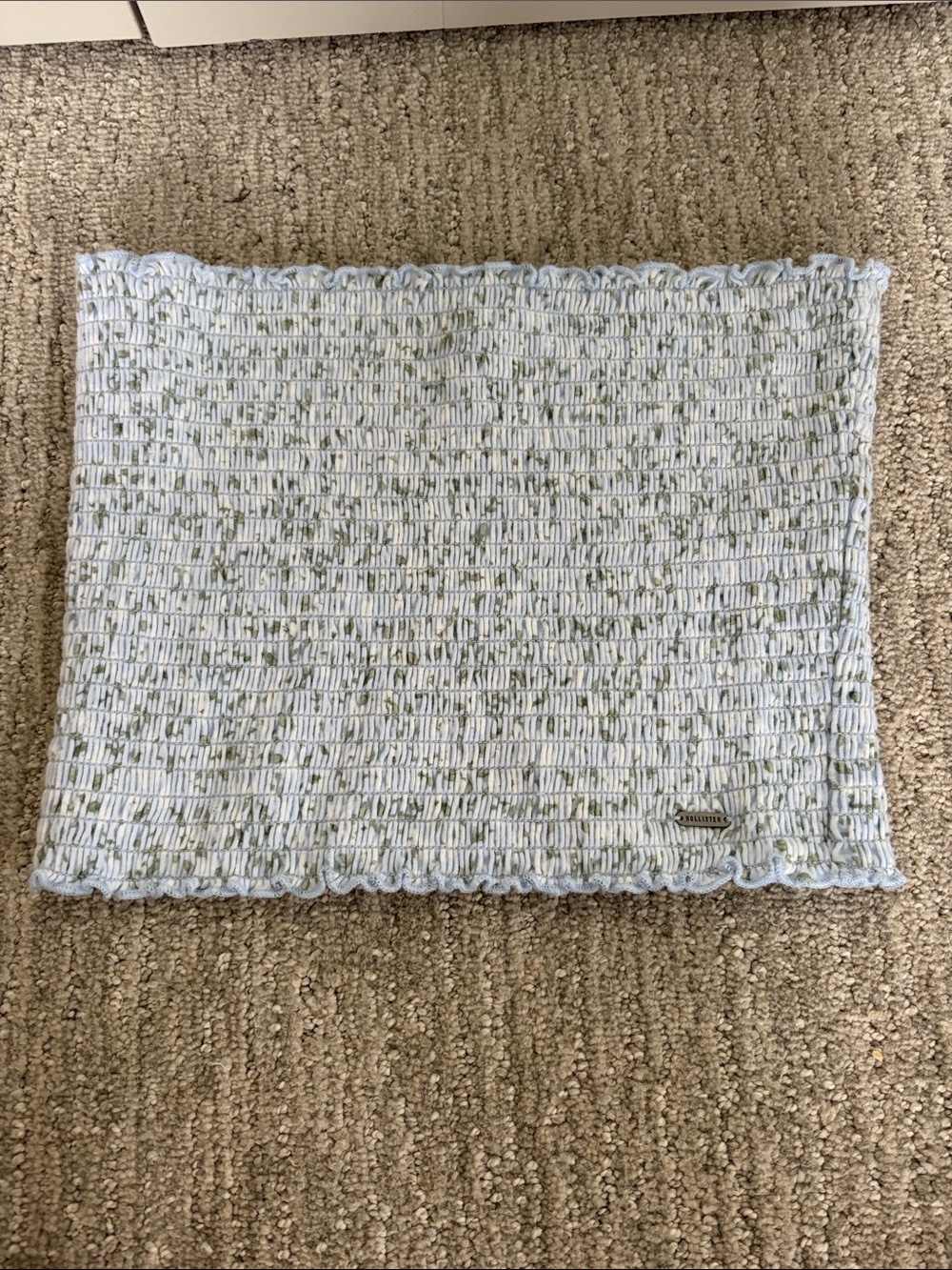 Hollister Light Blue Smocked Tube Top
